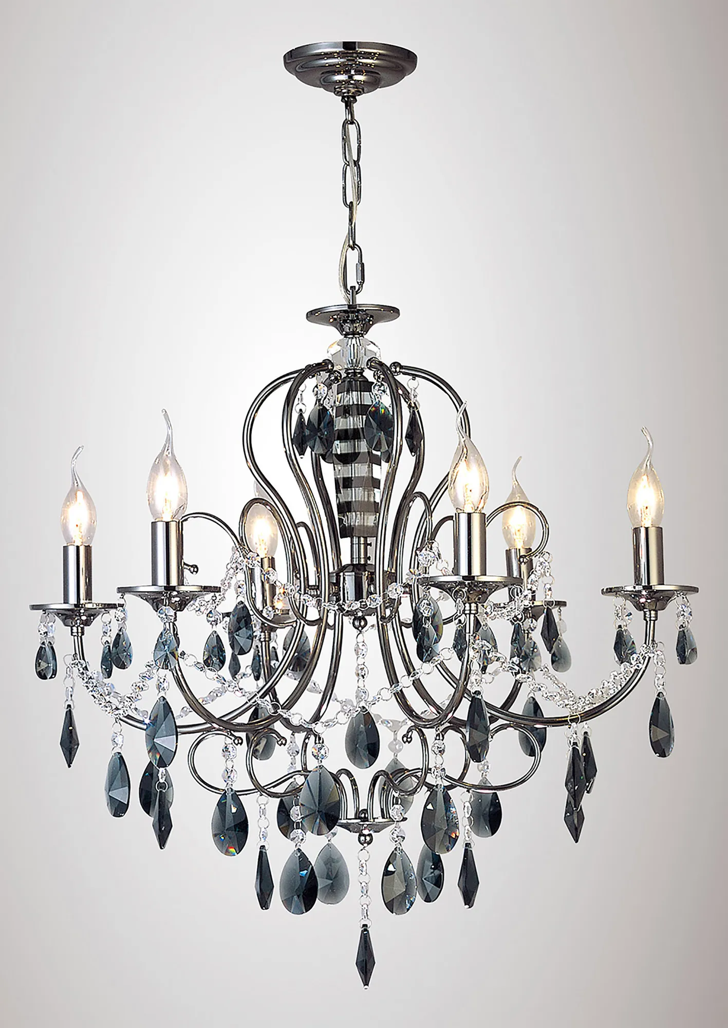 IL30906  Luna Crystal Chandelier 6 Light